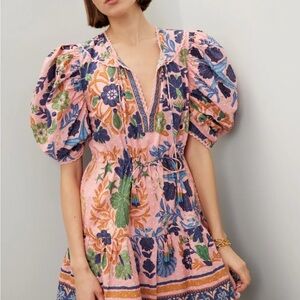 FARM Rio Pink and Blue Floral Mini Dress